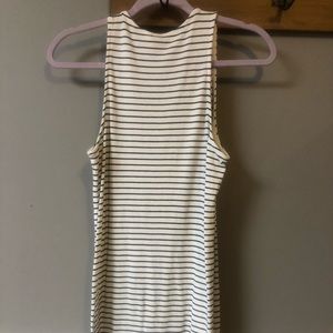 Striped body con mini dress